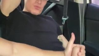 jerking off in the car with help
